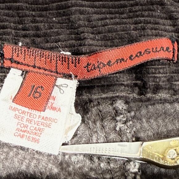 VTG Tapemeasure Anthropologie Wide Leg Corduroy Pants 16 Chocolate Brown 90s Y2K - Picture 2 of 10